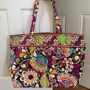 Vera Bradley Grand Tote - Plum Crazy - NWT